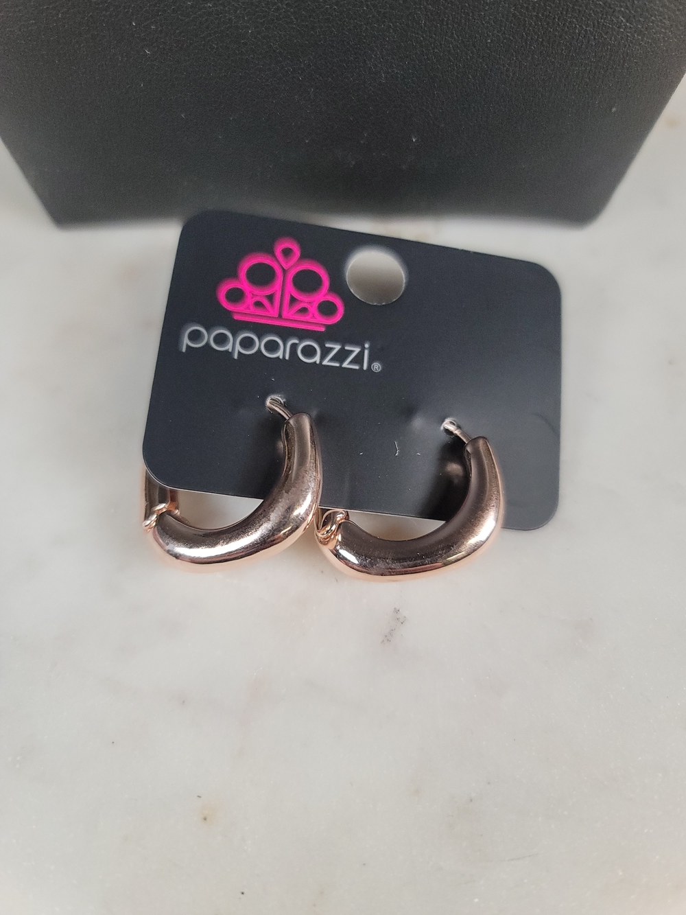 paparazzi Rose Gold Chunky Hoop Earrings